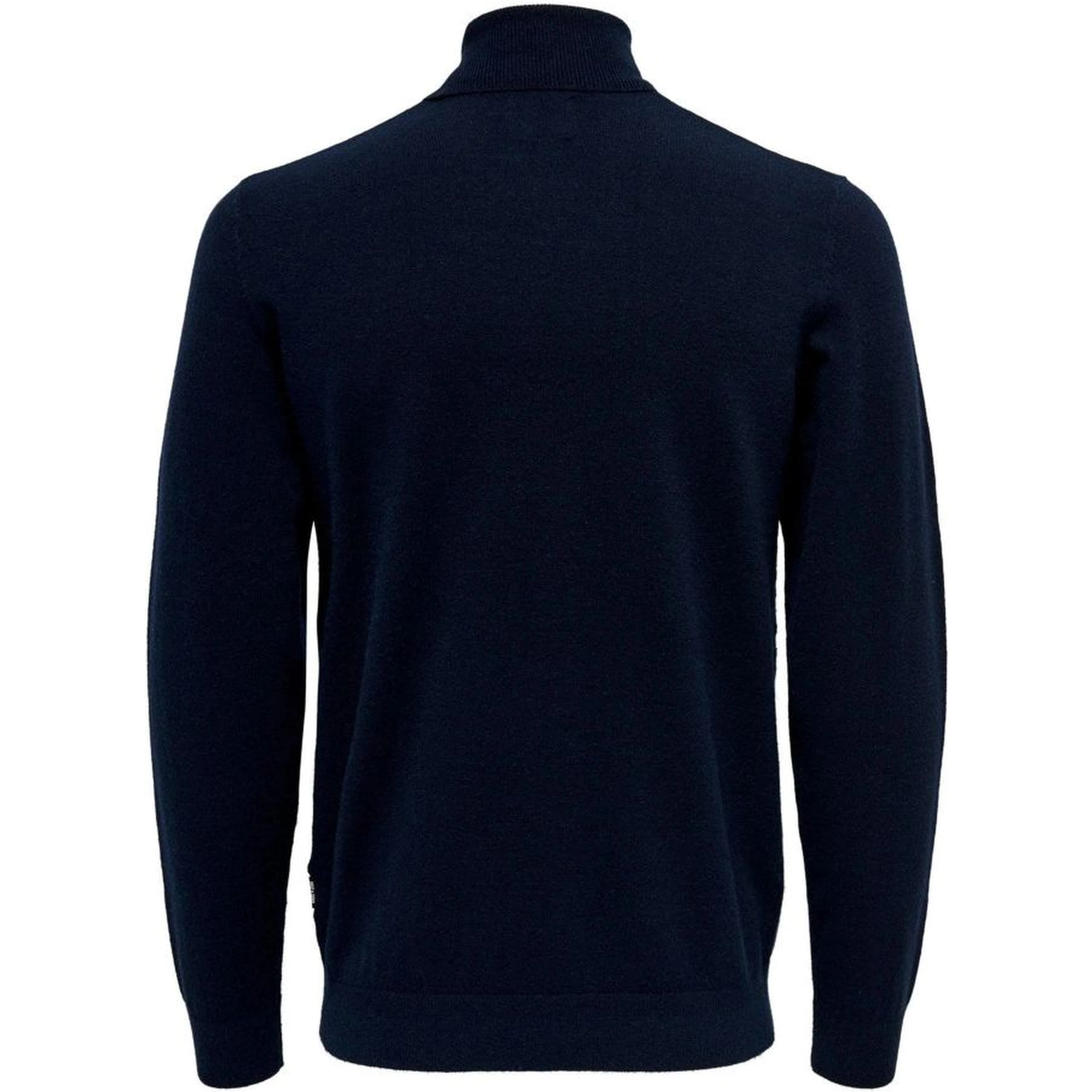 Blue Polyester Turtleneck