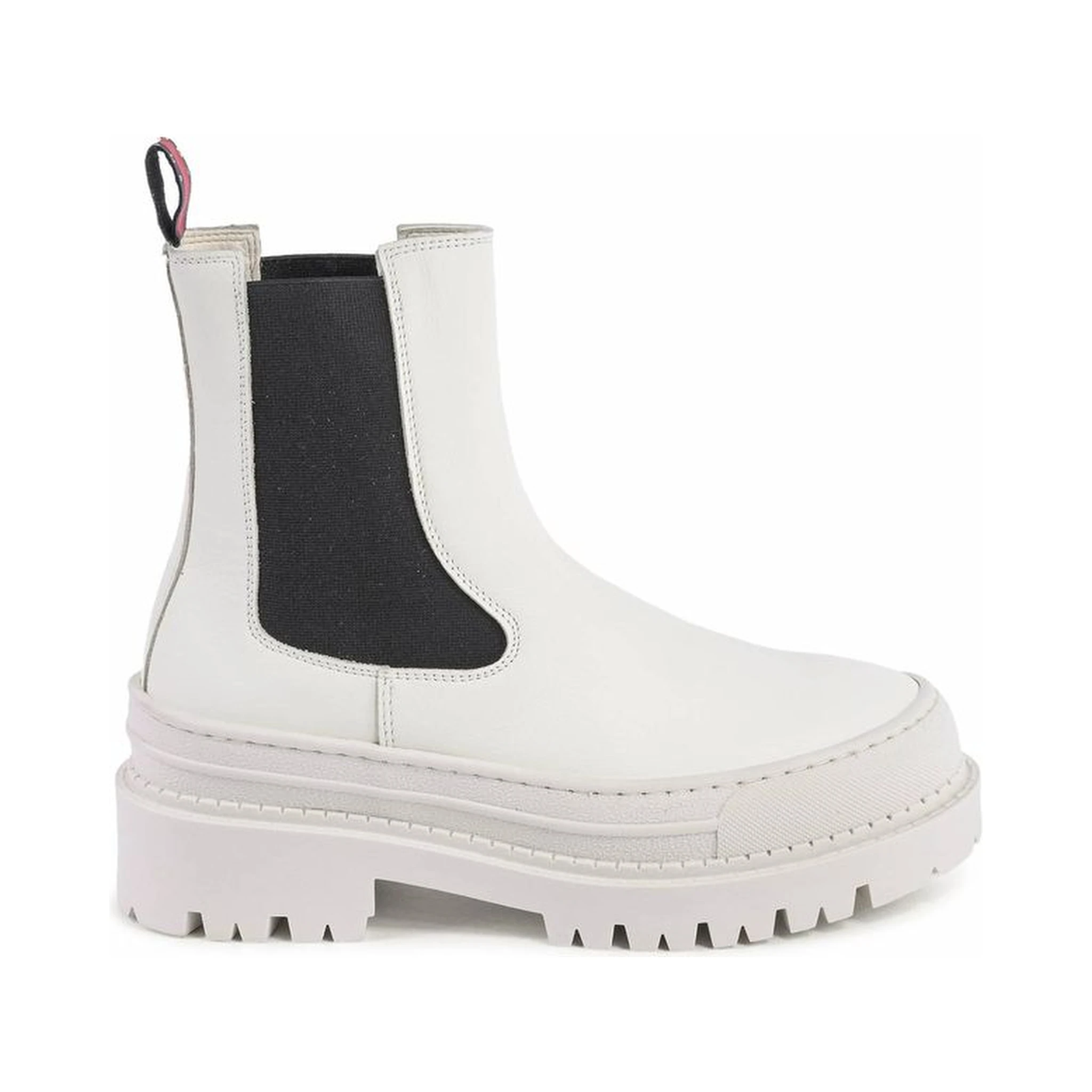 White Leather Ankle Boots