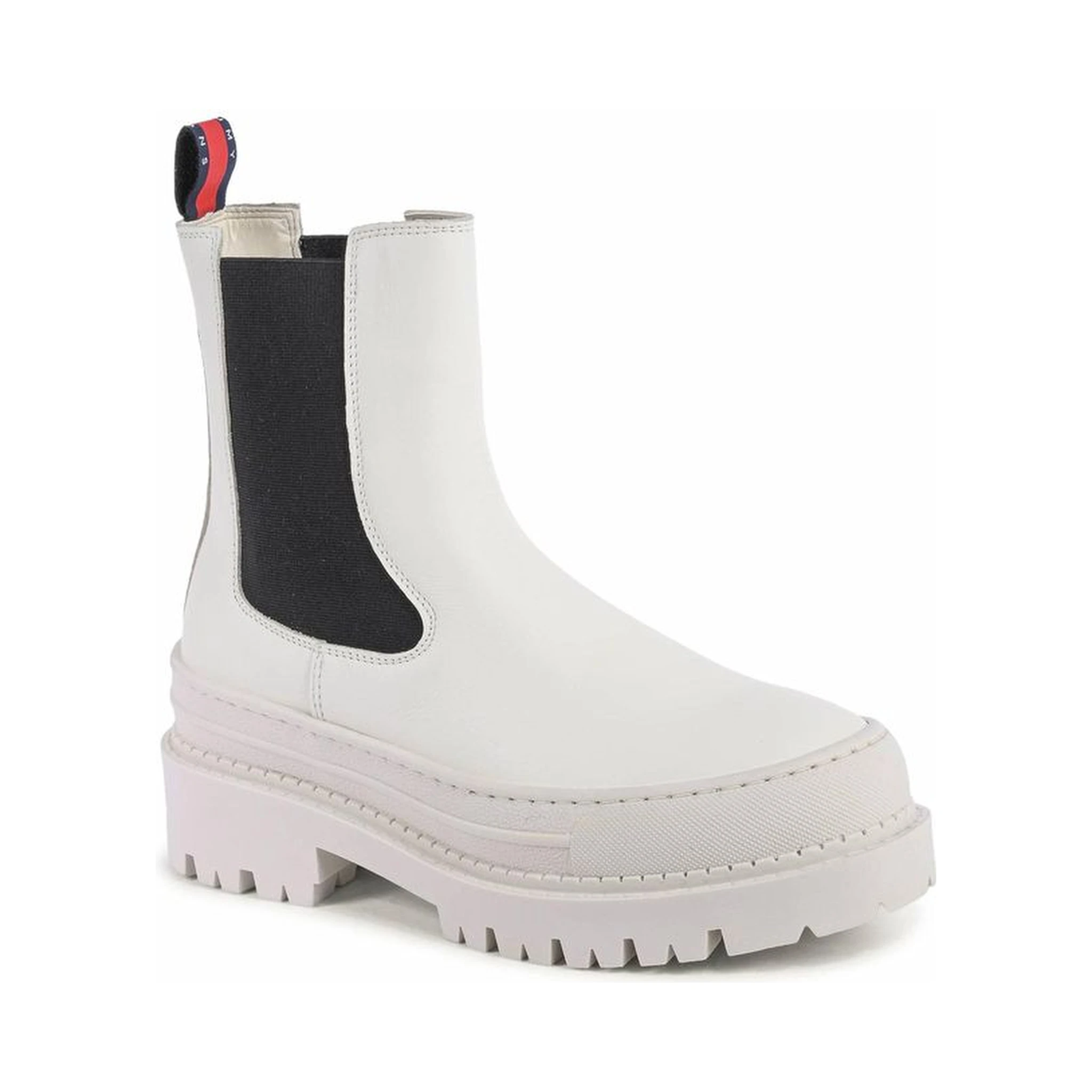 White Leather Ankle Boots