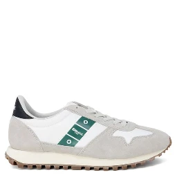 Gray Leather Athletic Sneakers