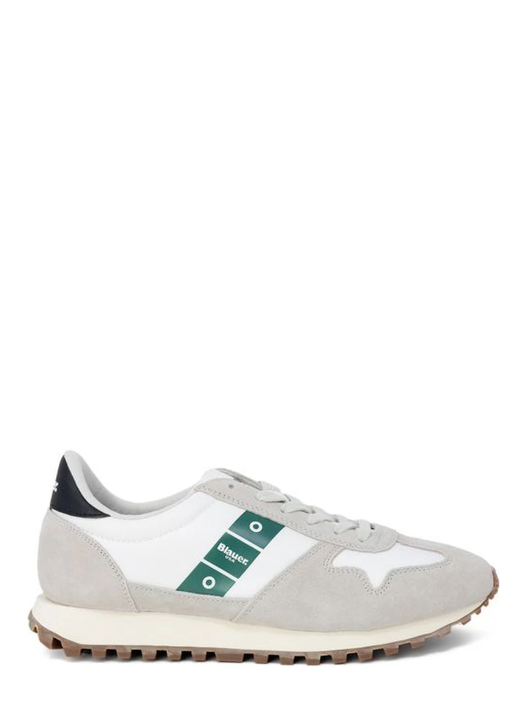 Gray Leather Athletic Sneakers