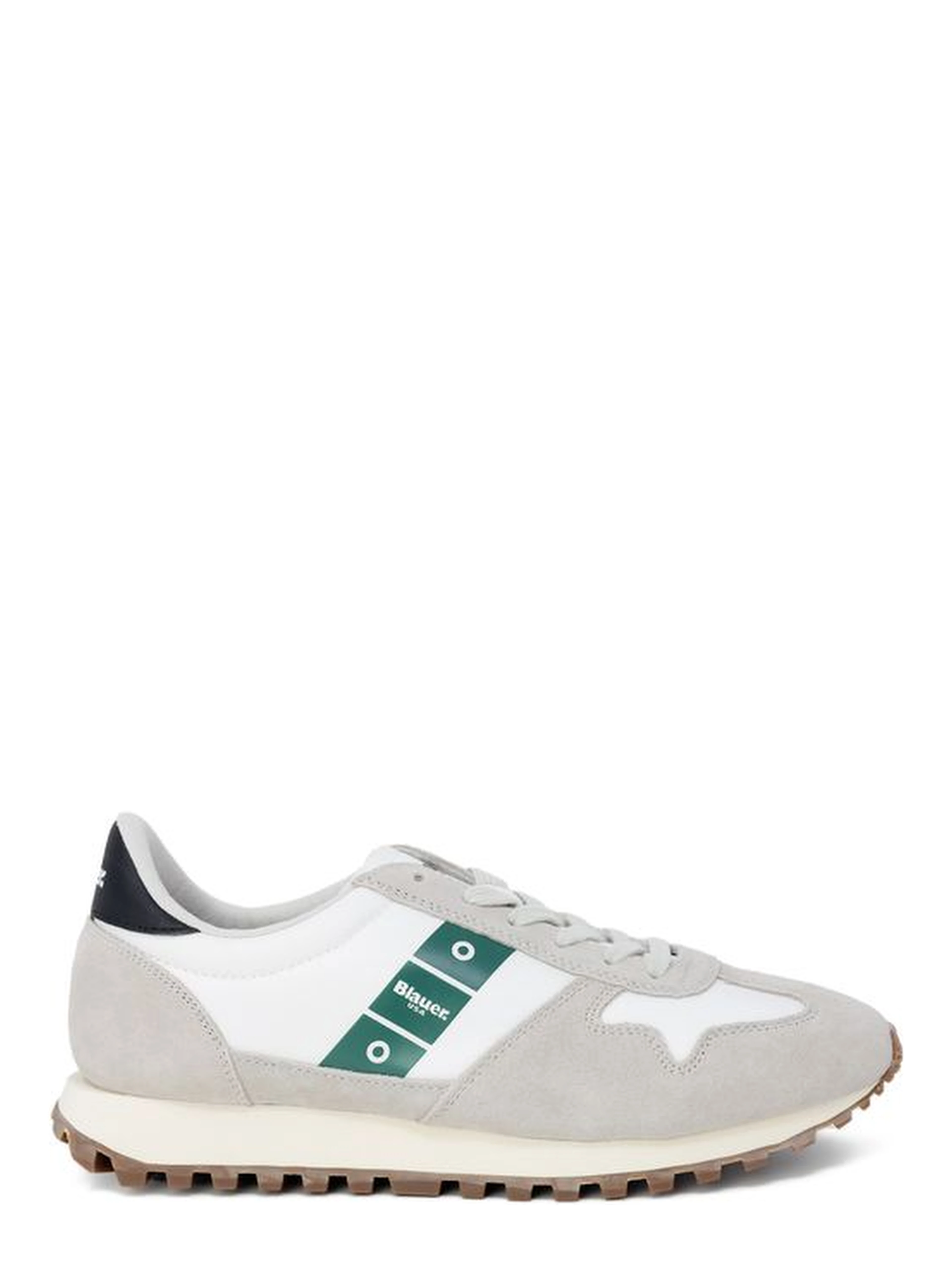 Gray Leather Athletic Sneakers