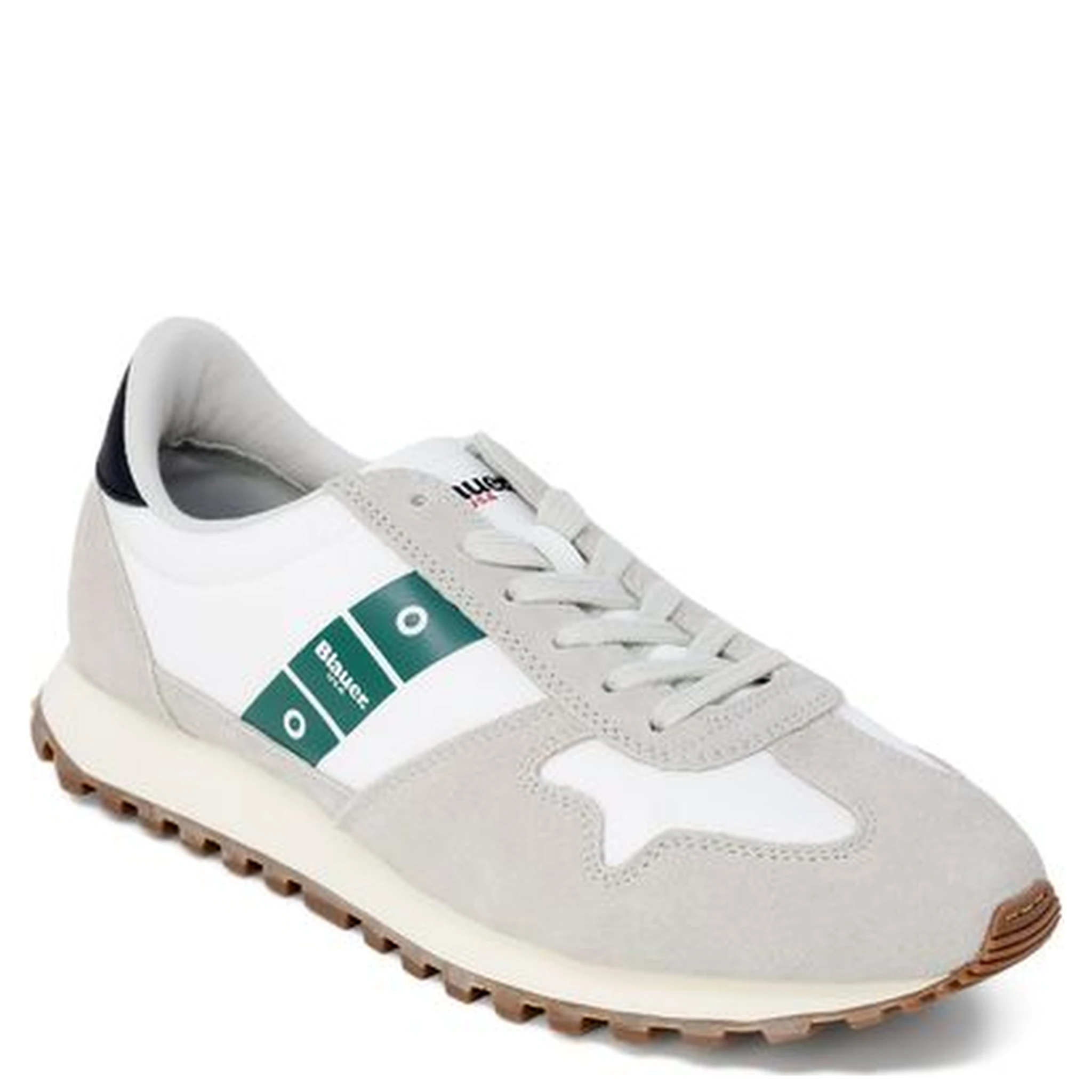 Gray Leather Athletic Sneakers