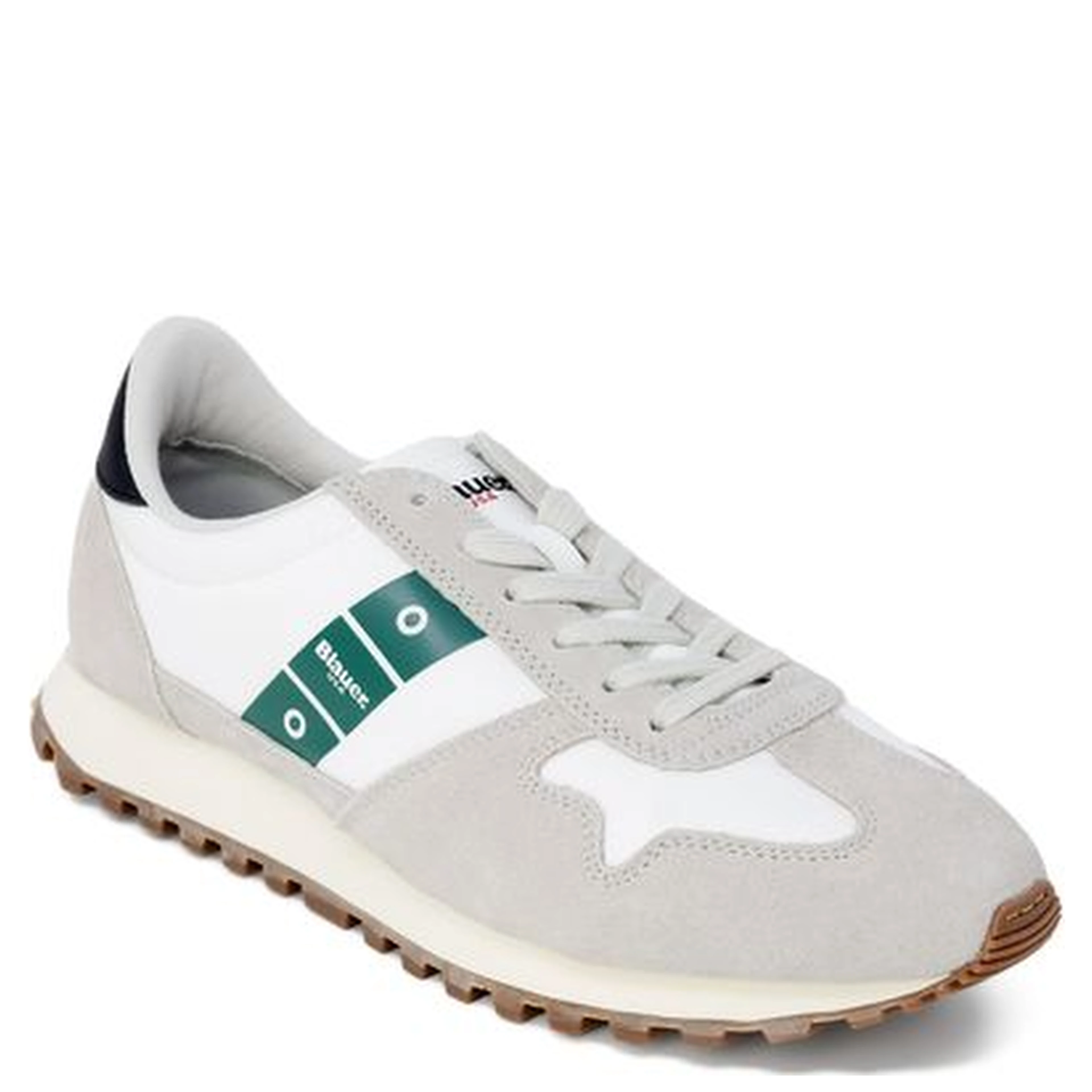 Gray Leather Athletic Sneakers
