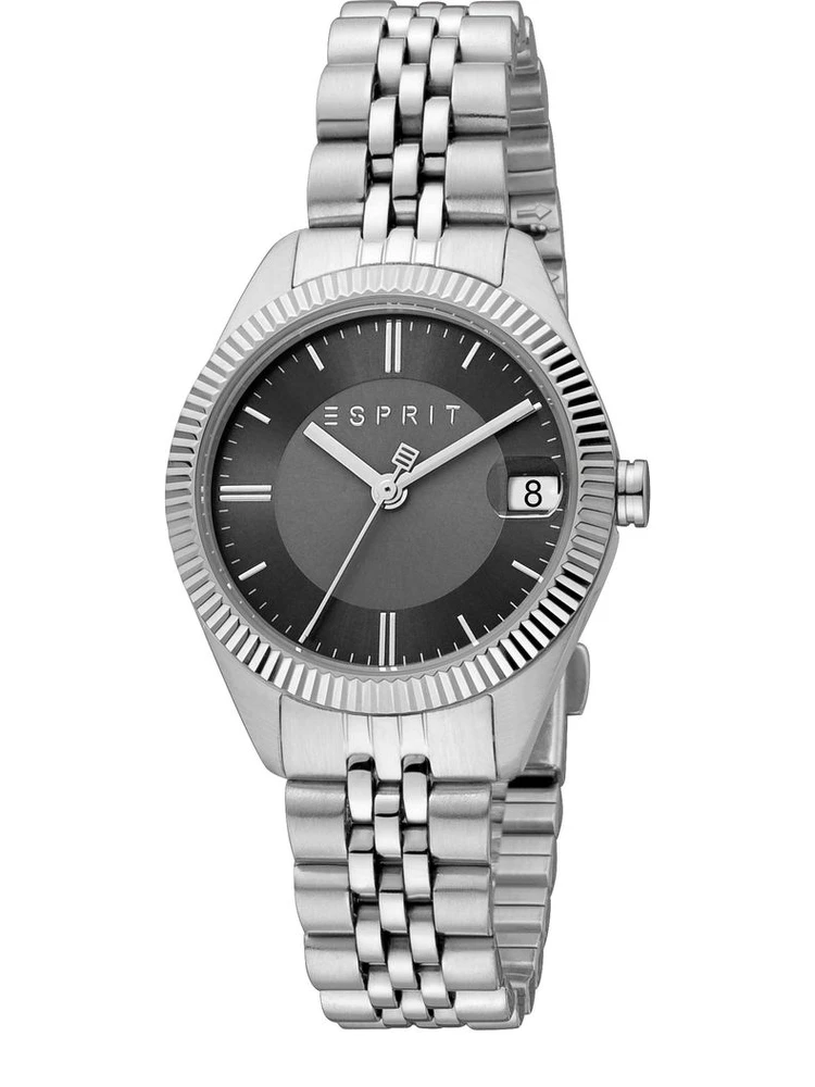 Gray Stainless Steel Dress Watch