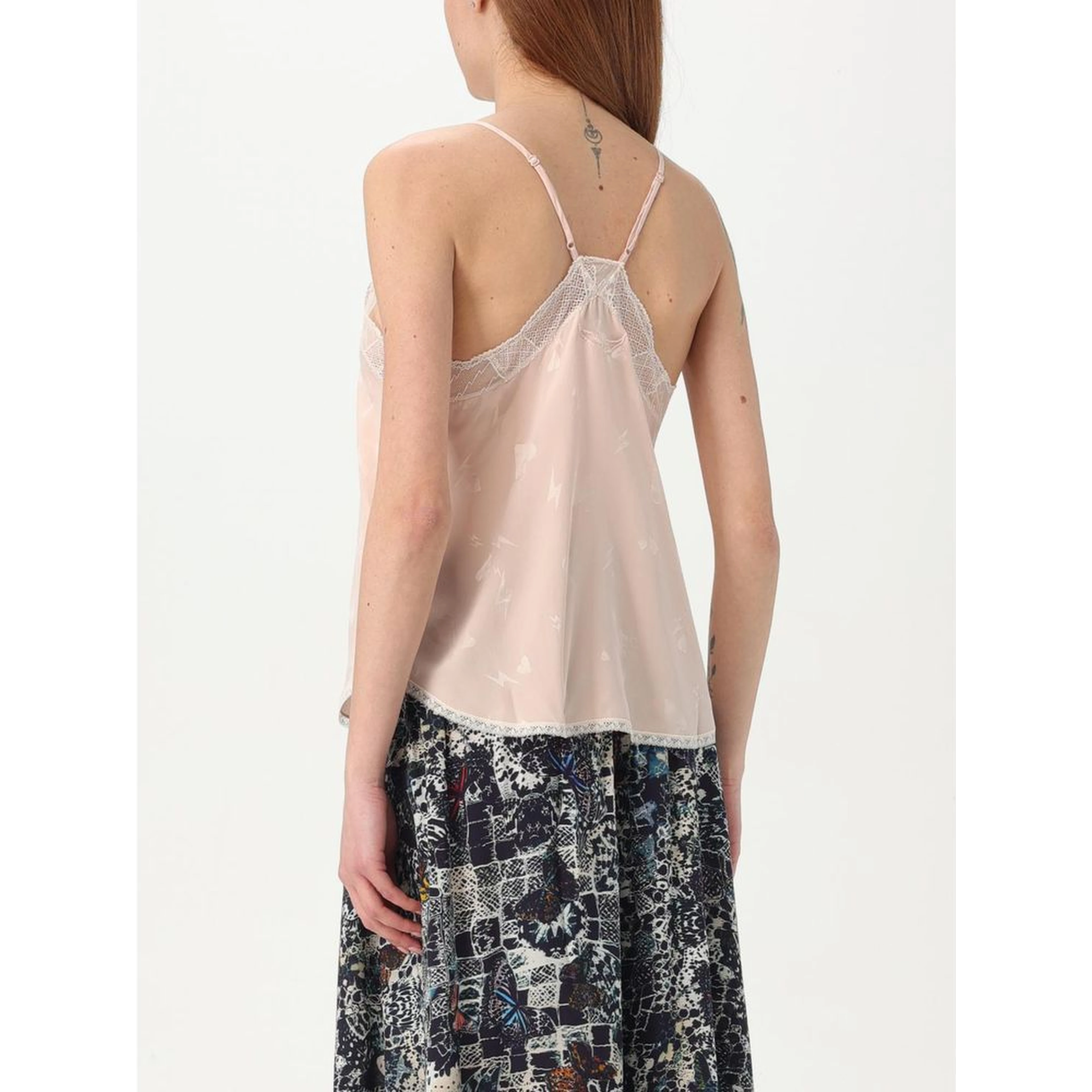 Multicolor Polyester Satin Top