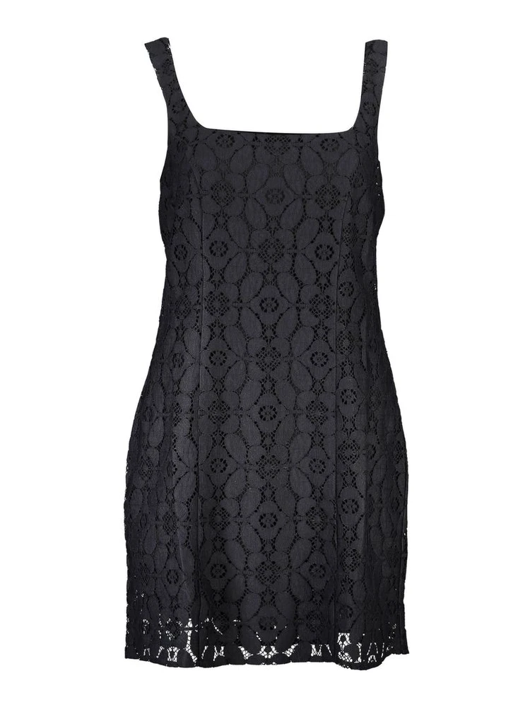 Black Polyester Women Dress