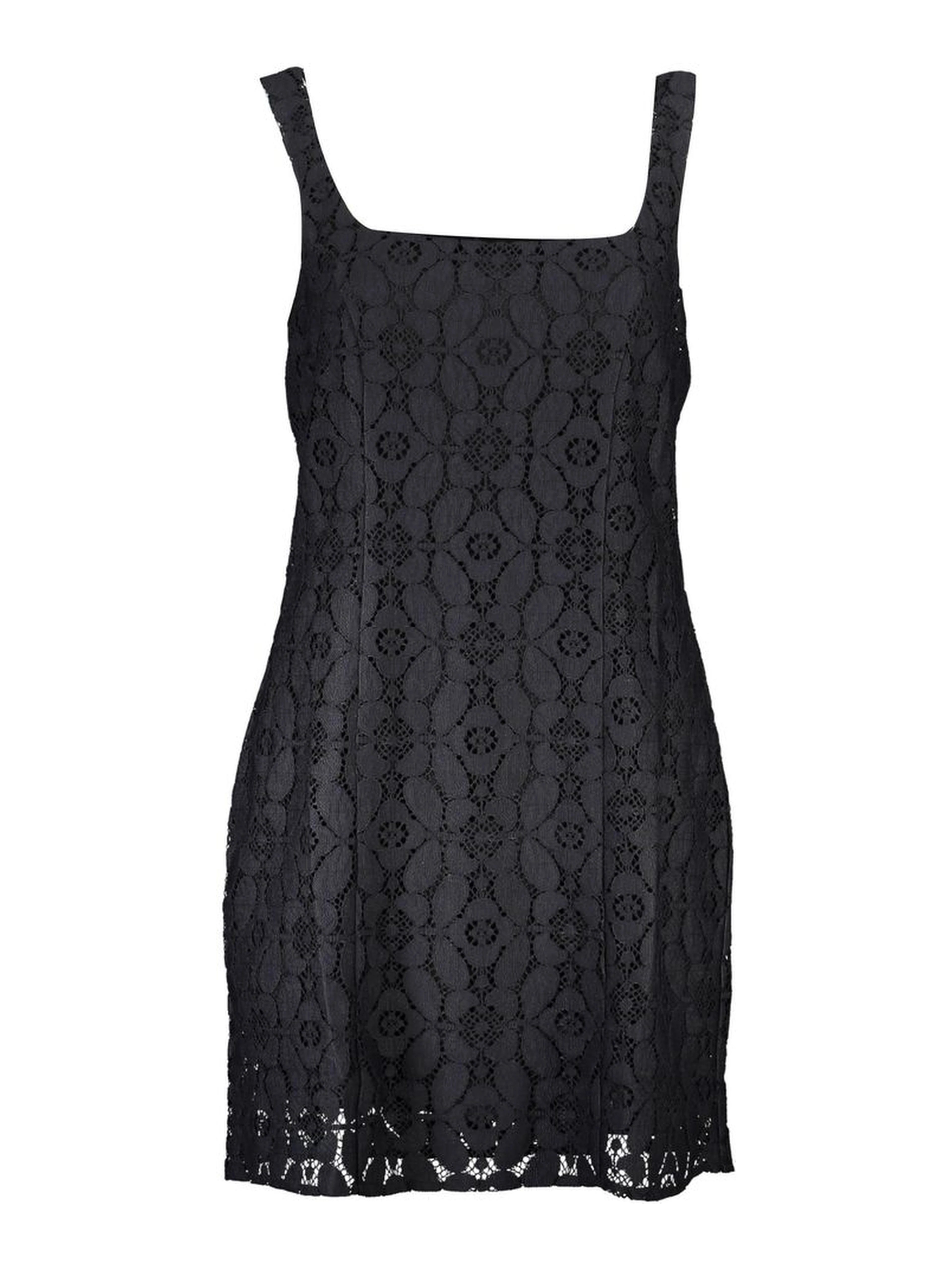 Black Polyester Women Dress