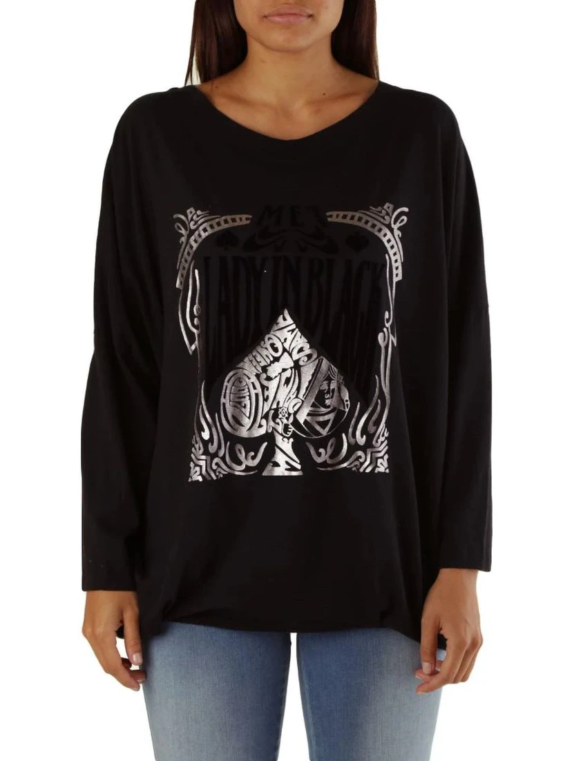 Black Viscose Sweatshirt