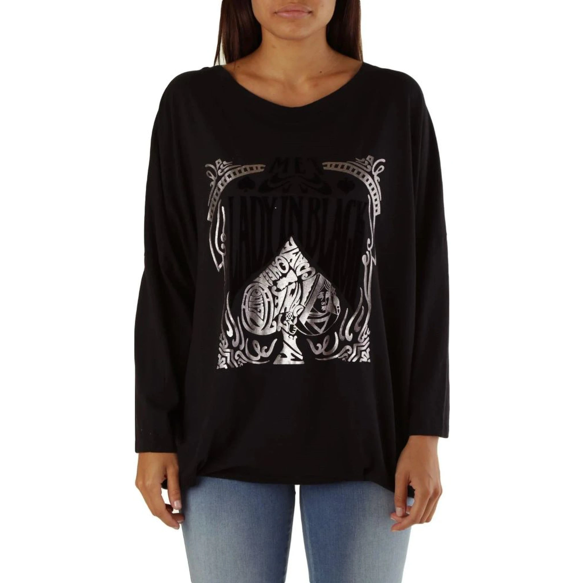 Black Viscose Sweatshirt