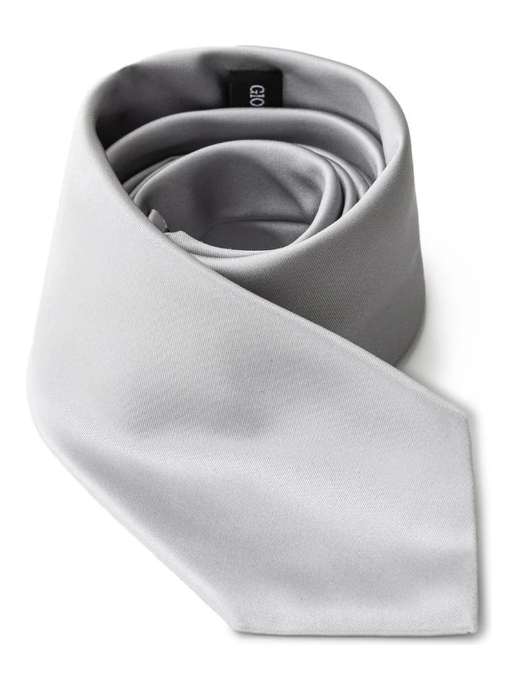 Silver Silk Tie
