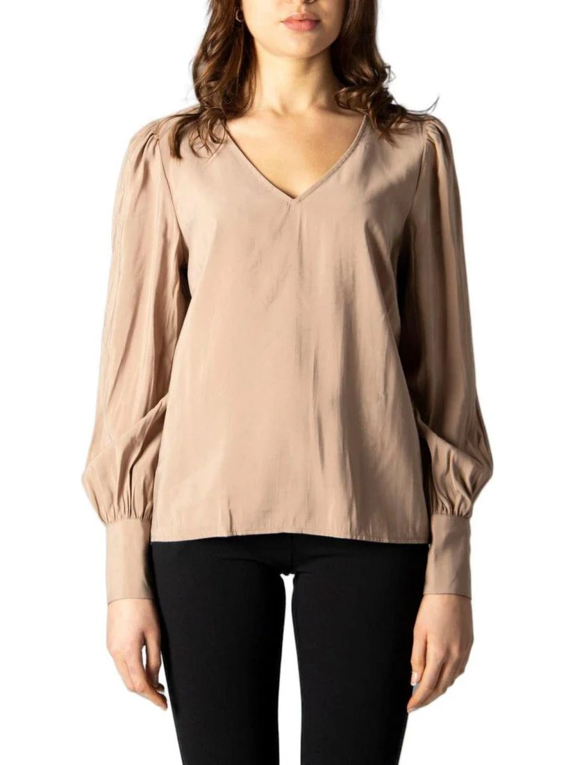 Beige Silk Blouse