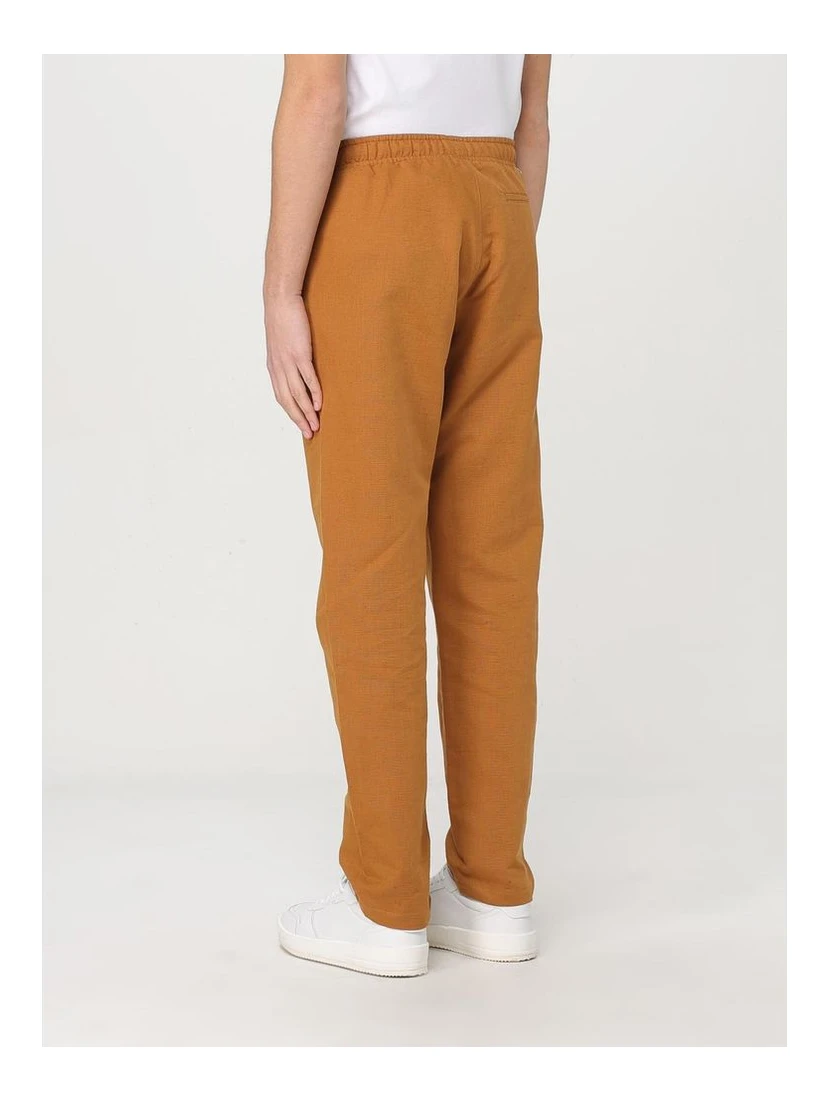 Brown Cotton And Linen Pants