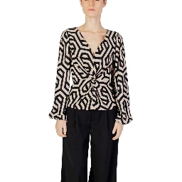 Beige Polyester Blouse