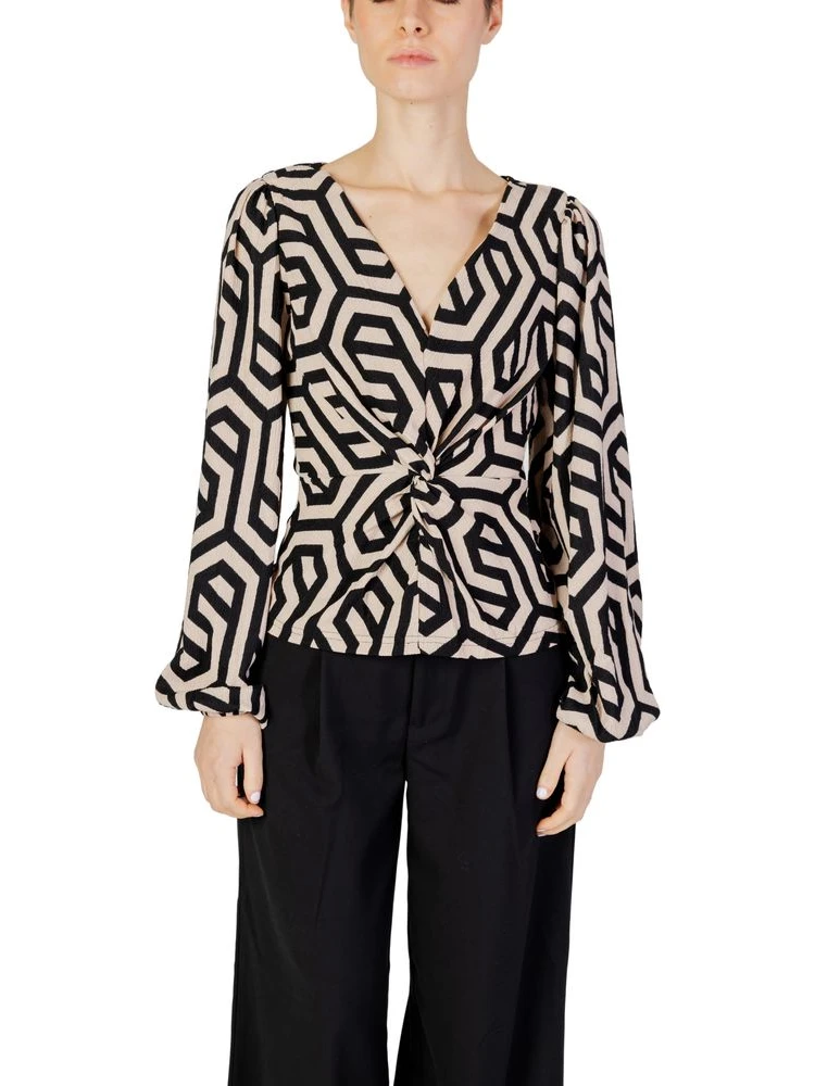 Beige Polyester Blouse