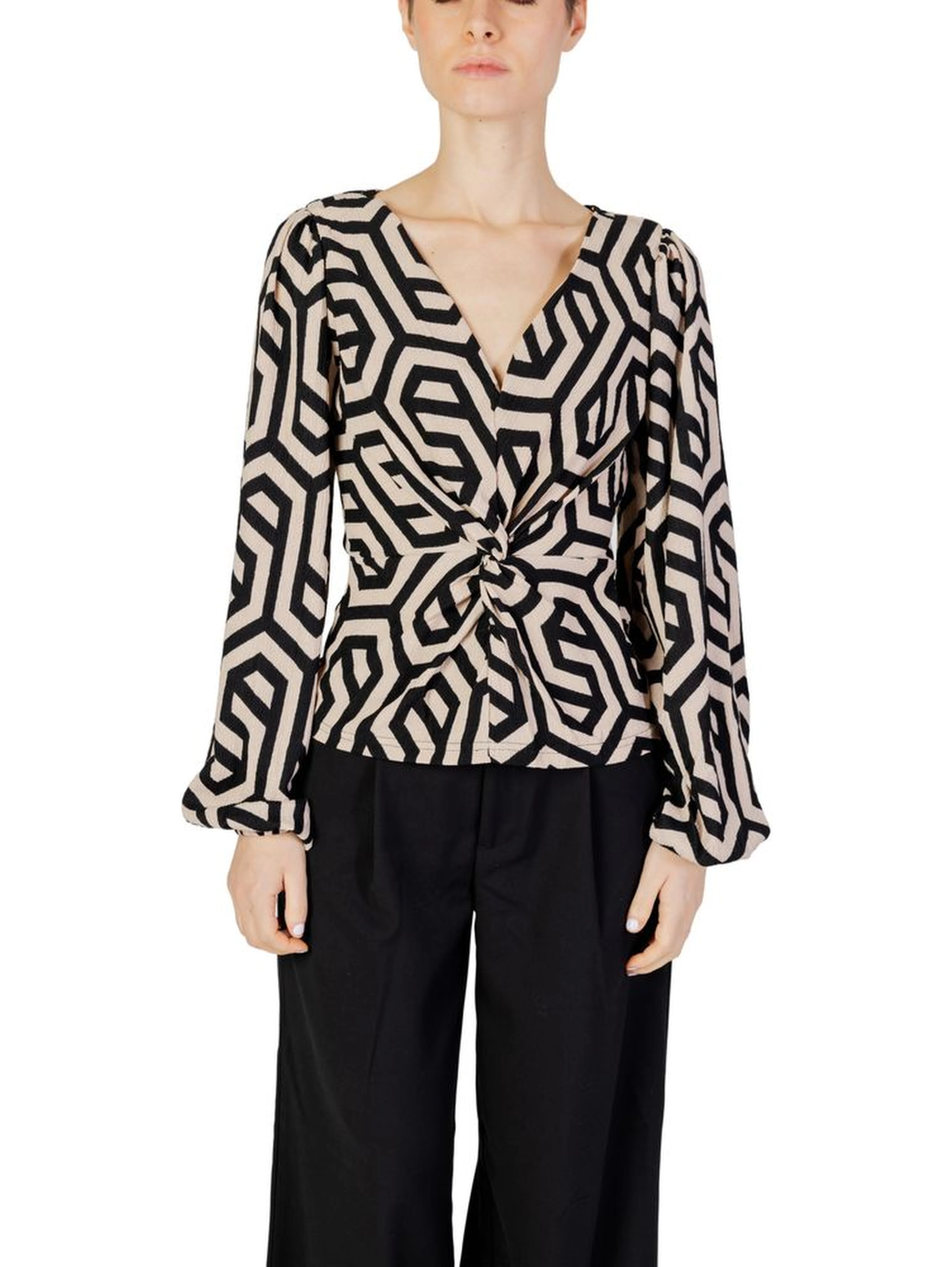 Beige Polyester Blouse
