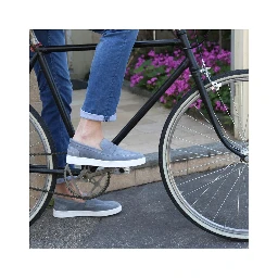 Blue Leather Moccassin