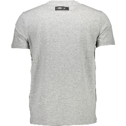 Gray Cotton Men T-Shirt