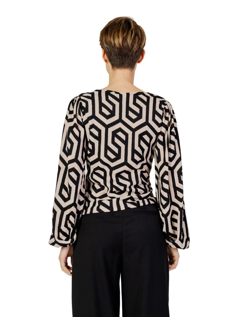 Beige Polyester Blouse