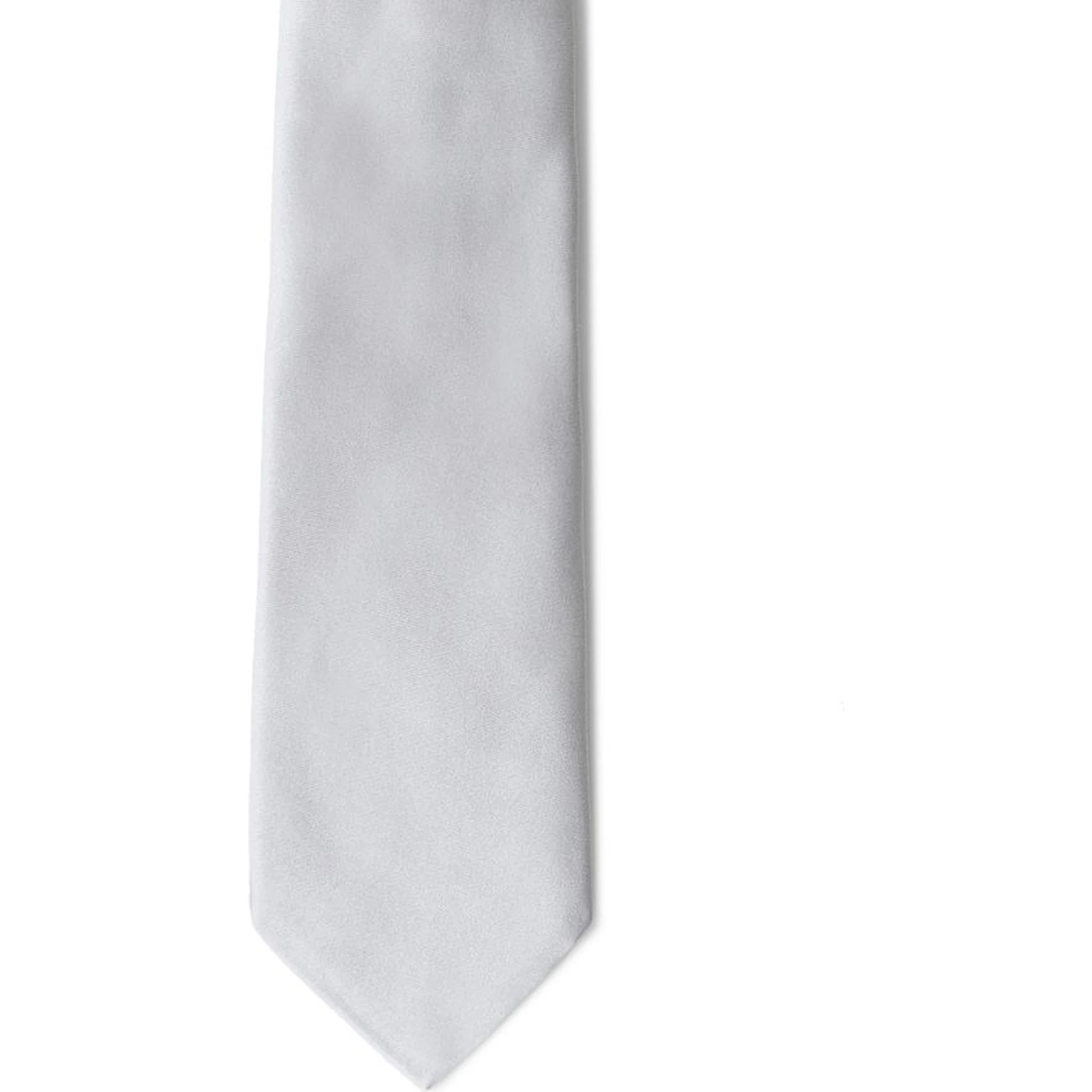Silver Silk Tie