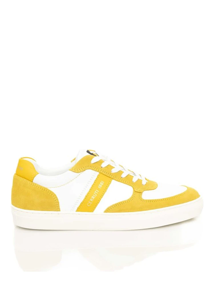 Yellow Cowhide Men Sneaker