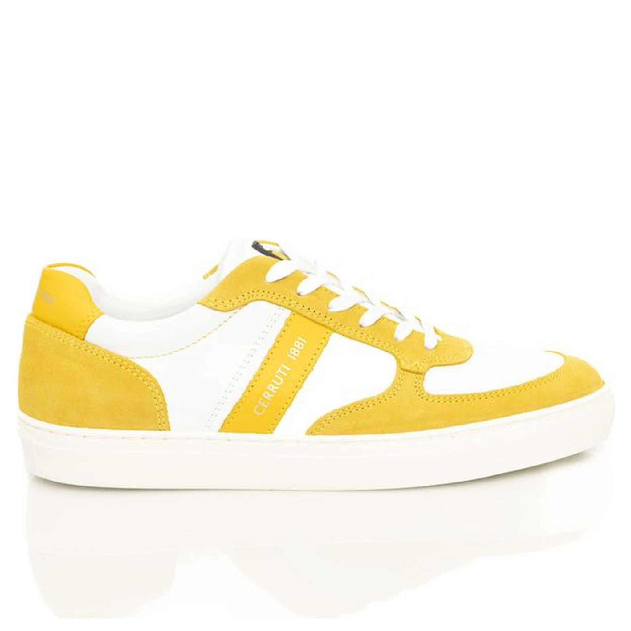 Yellow Cowhide Men Sneaker