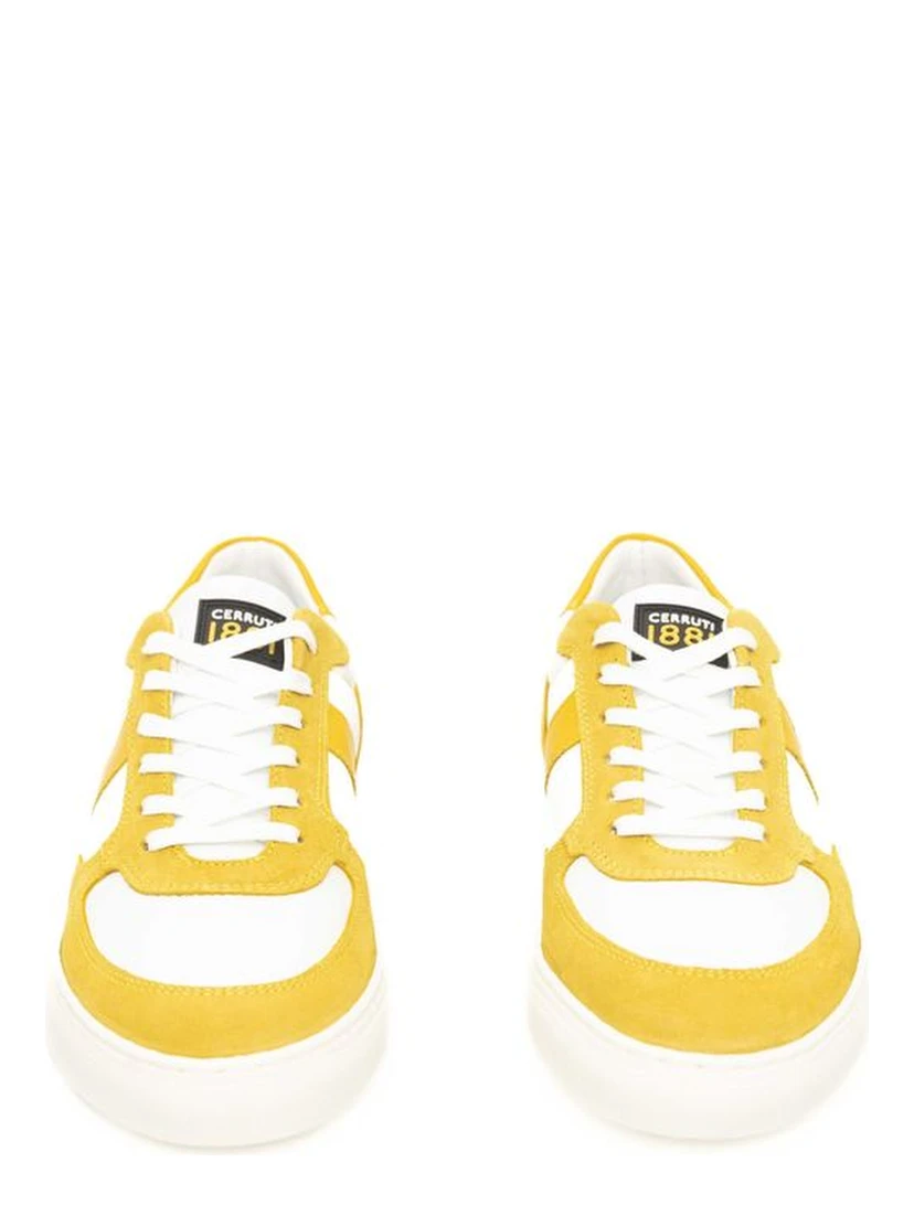 Yellow Cowhide Men Sneaker