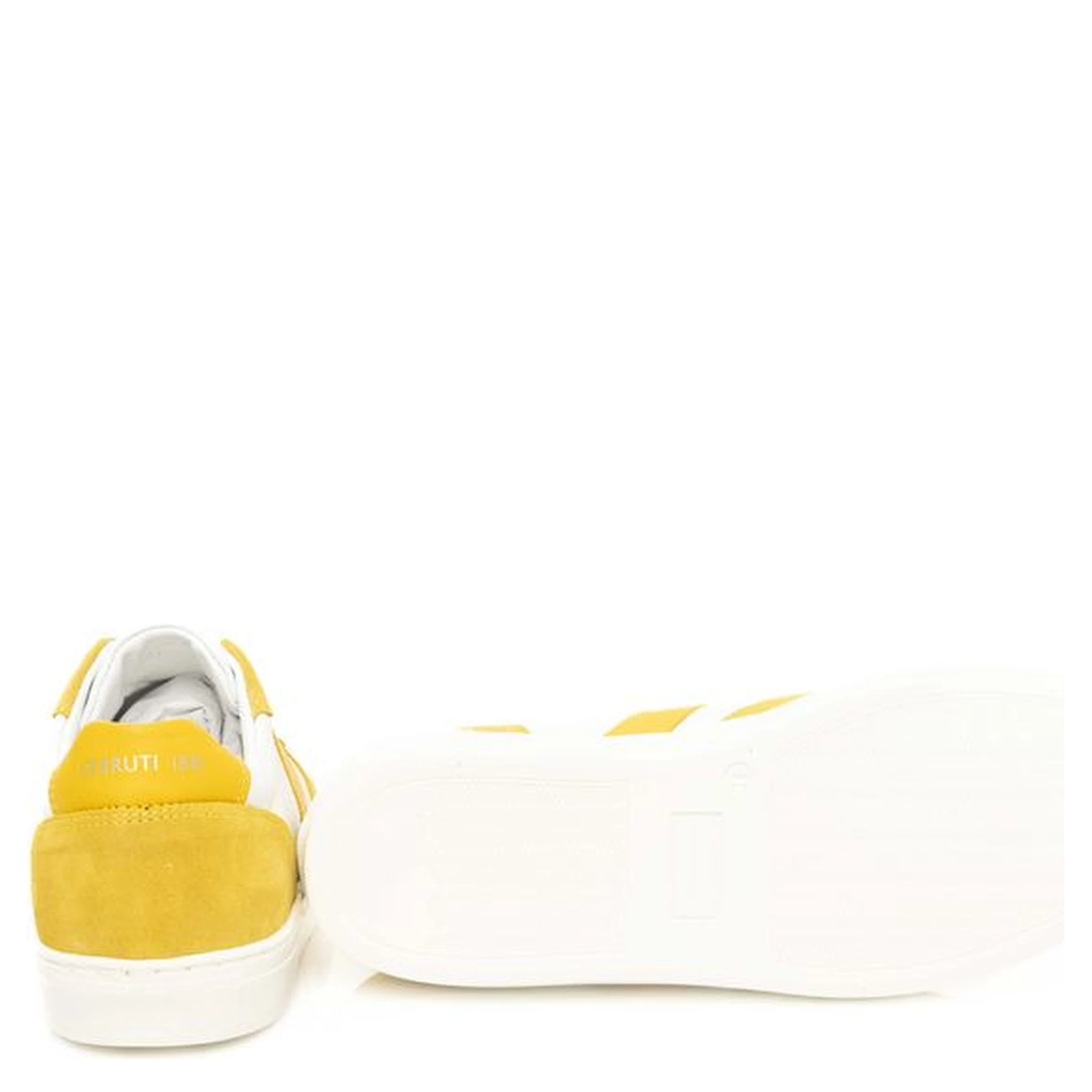 Yellow Cowhide Men Sneaker