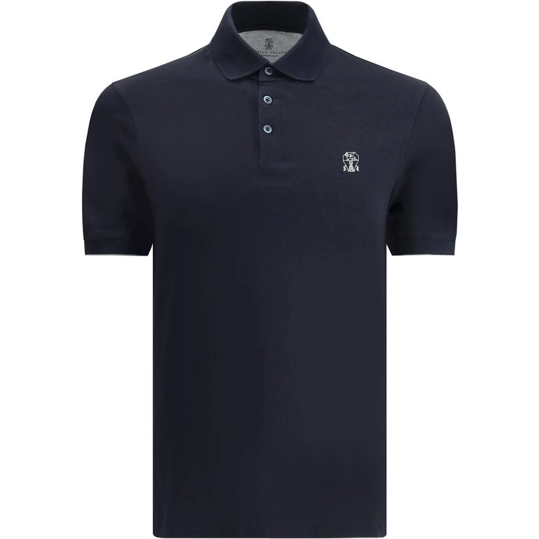 Blue Cotton Polo Shirt