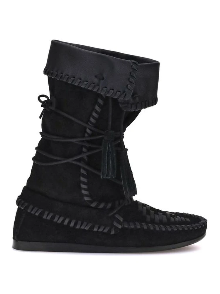 Brown Calf Leather Bos Taurus Lace-Up Boots