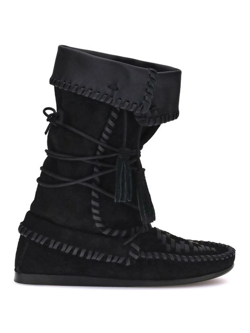 Brown Calf Leather Bos Taurus Lace-Up Boots