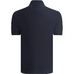 Blue Cotton Polo Shirt