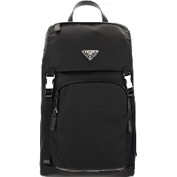 Black Recycled Polyamide Backpack