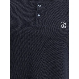 Blue Cotton Polo Shirt