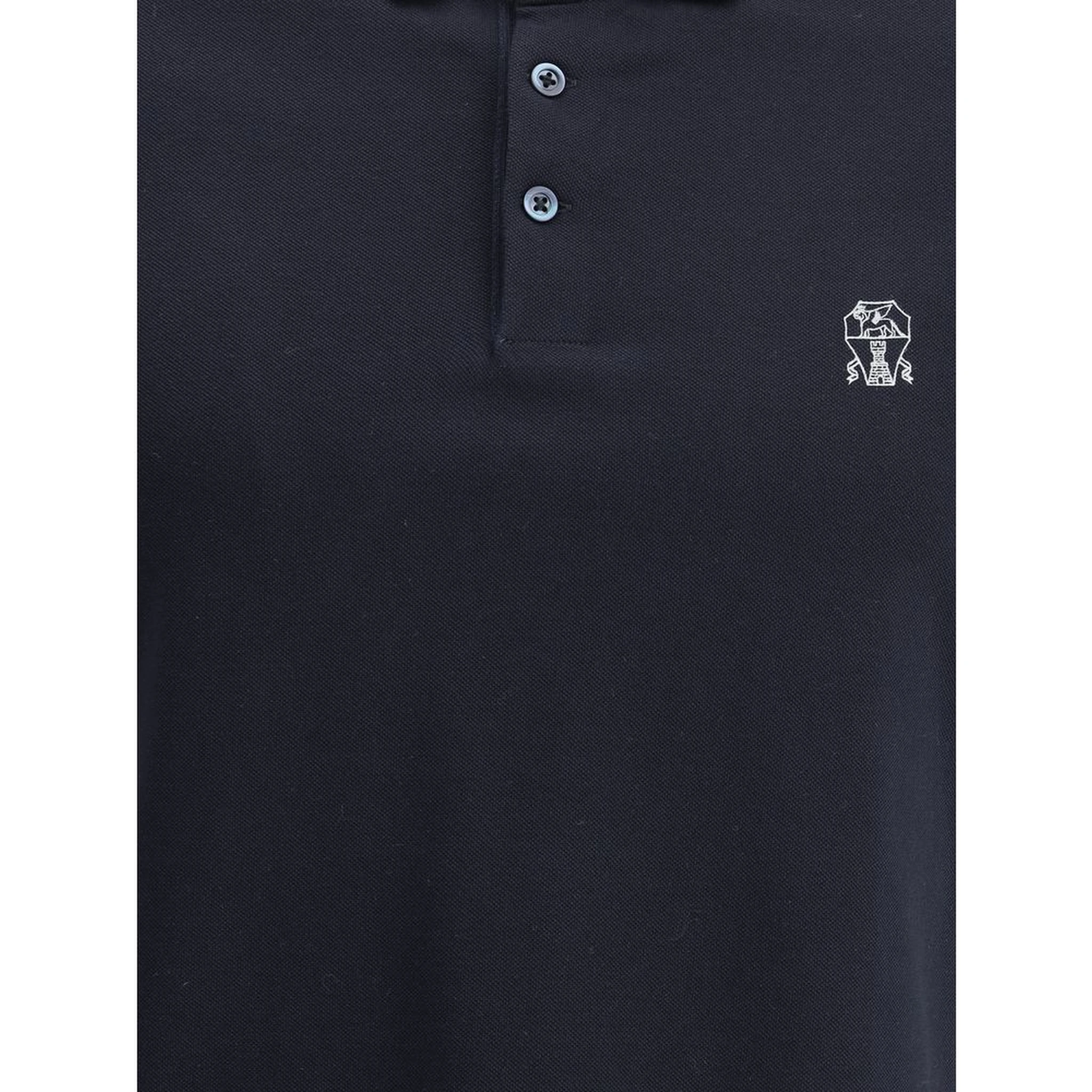 Blue Cotton Polo Shirt