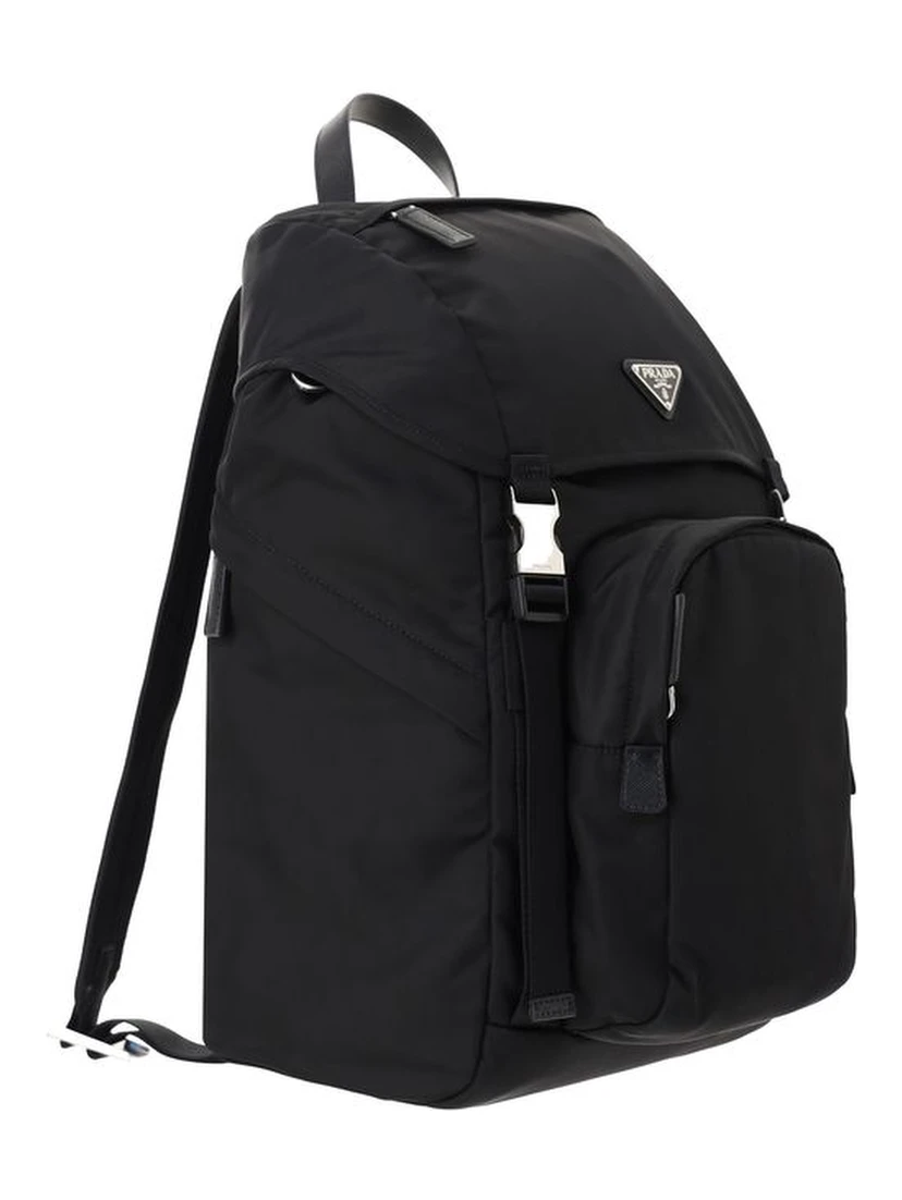 Black Recycled Polyamide Backpack