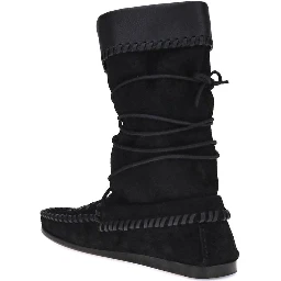 Brown Calf Leather Bos Taurus Lace-Up Boots