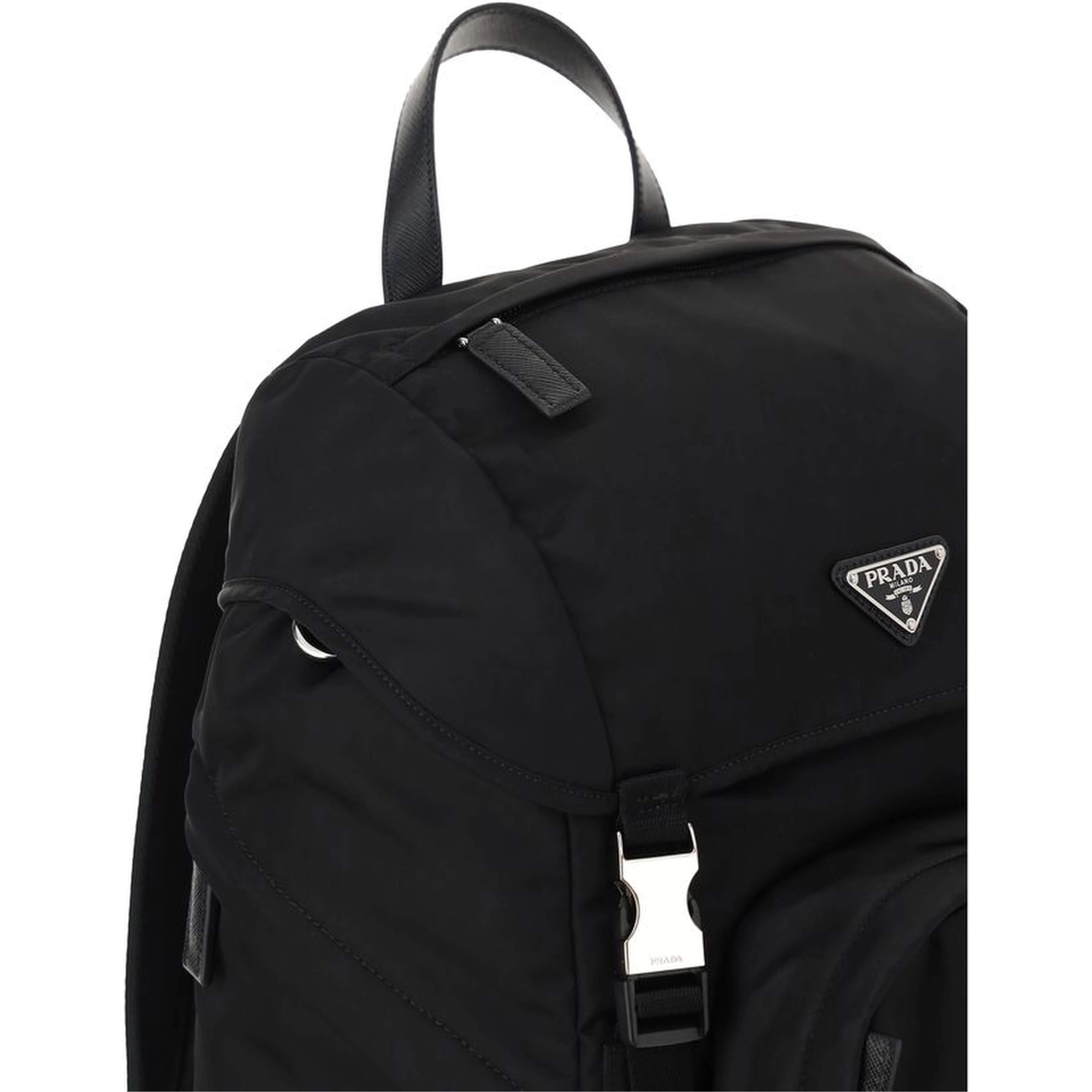 Black Recycled Polyamide Backpack