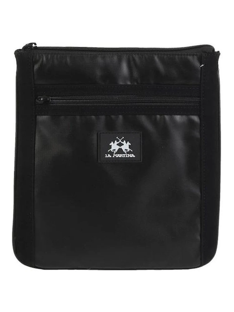 Black Polyethylene Crossbody Bag