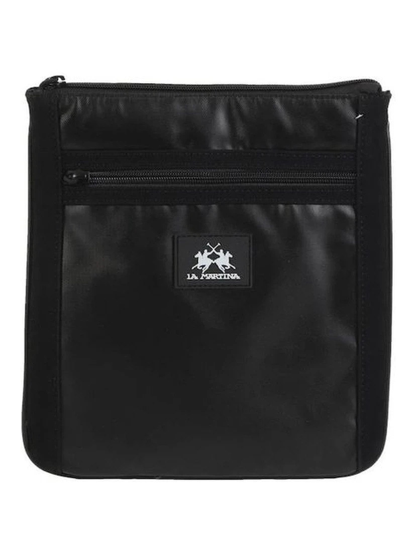 Black Polyethylene Crossbody Bag
