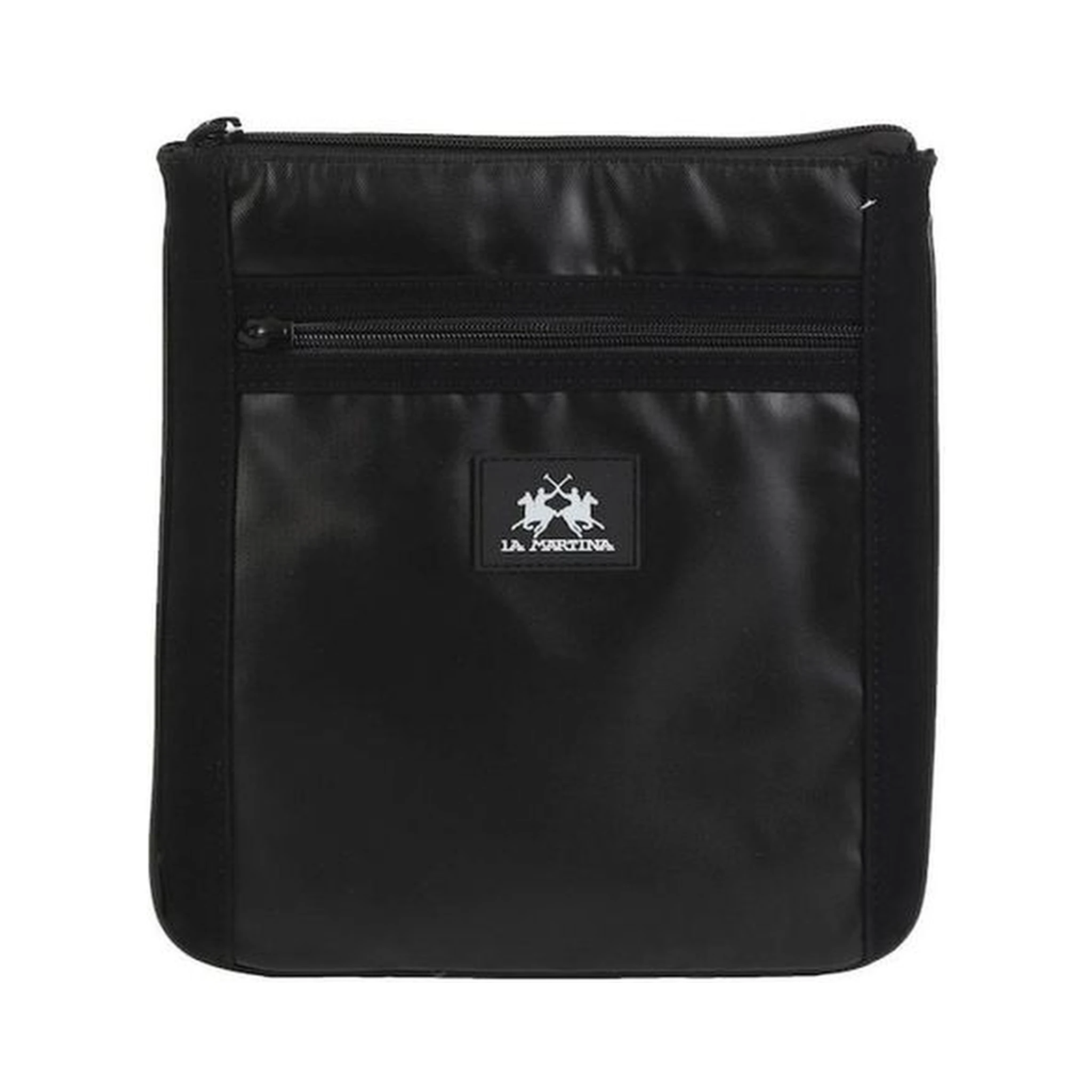 Black Polyethylene Crossbody Bag