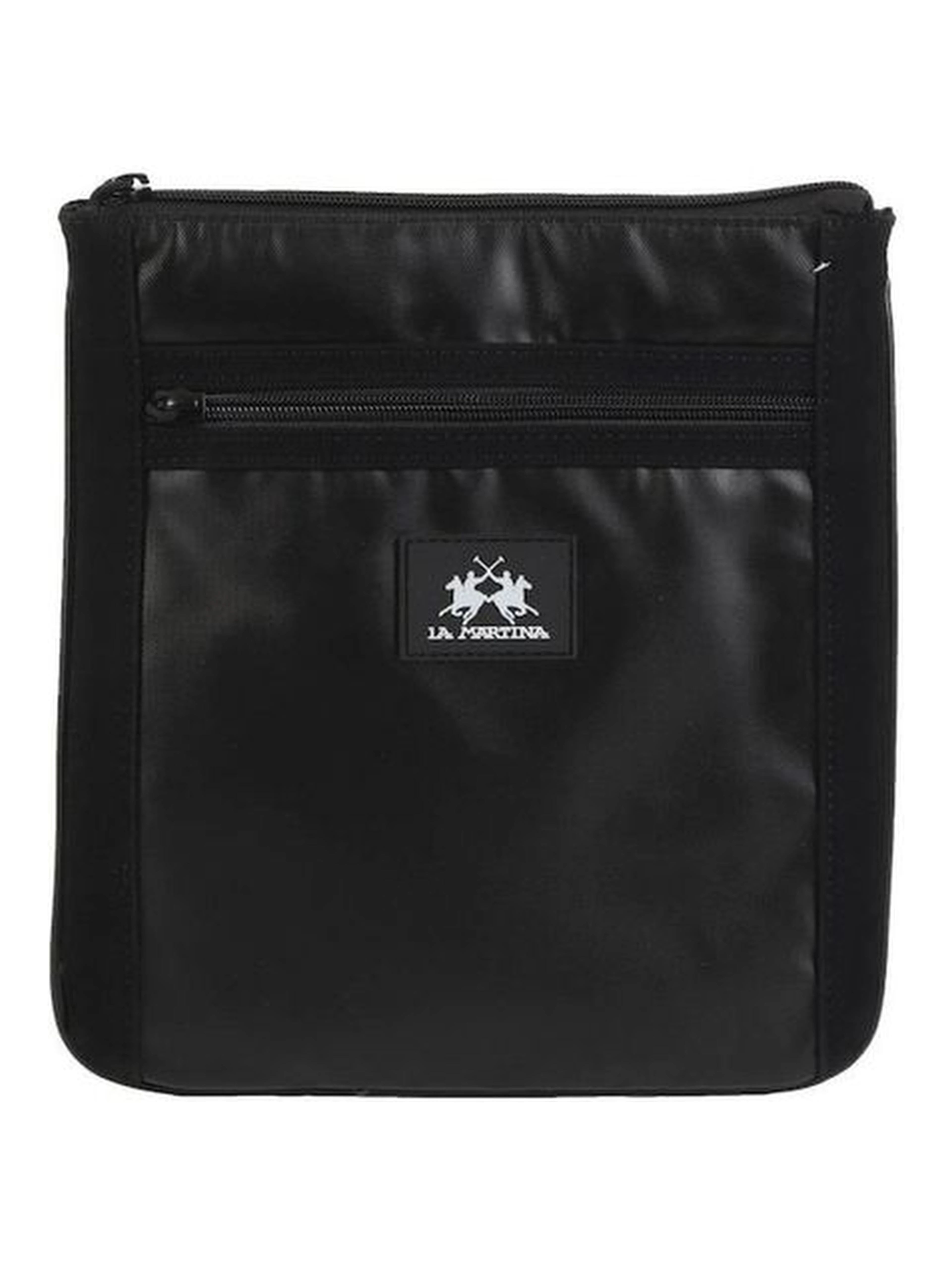 Black Polyethylene Crossbody Bag