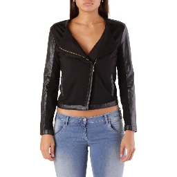 Black Viscose Biker Jacket