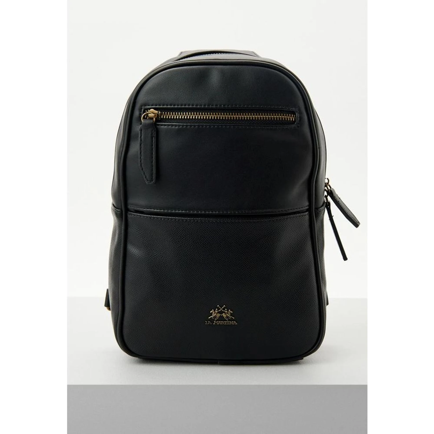 Black Polyethylene Crossbody Bag