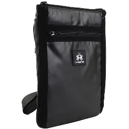 Black Polyethylene Crossbody Bag