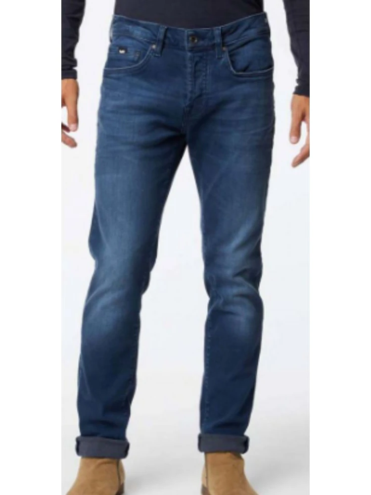 Blue Cotton Slim Fit Jeans