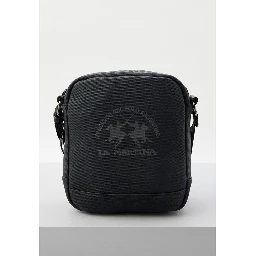 Black Polyethylene Crossbody Bag