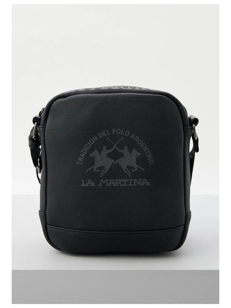 Black Polyethylene Crossbody Bag