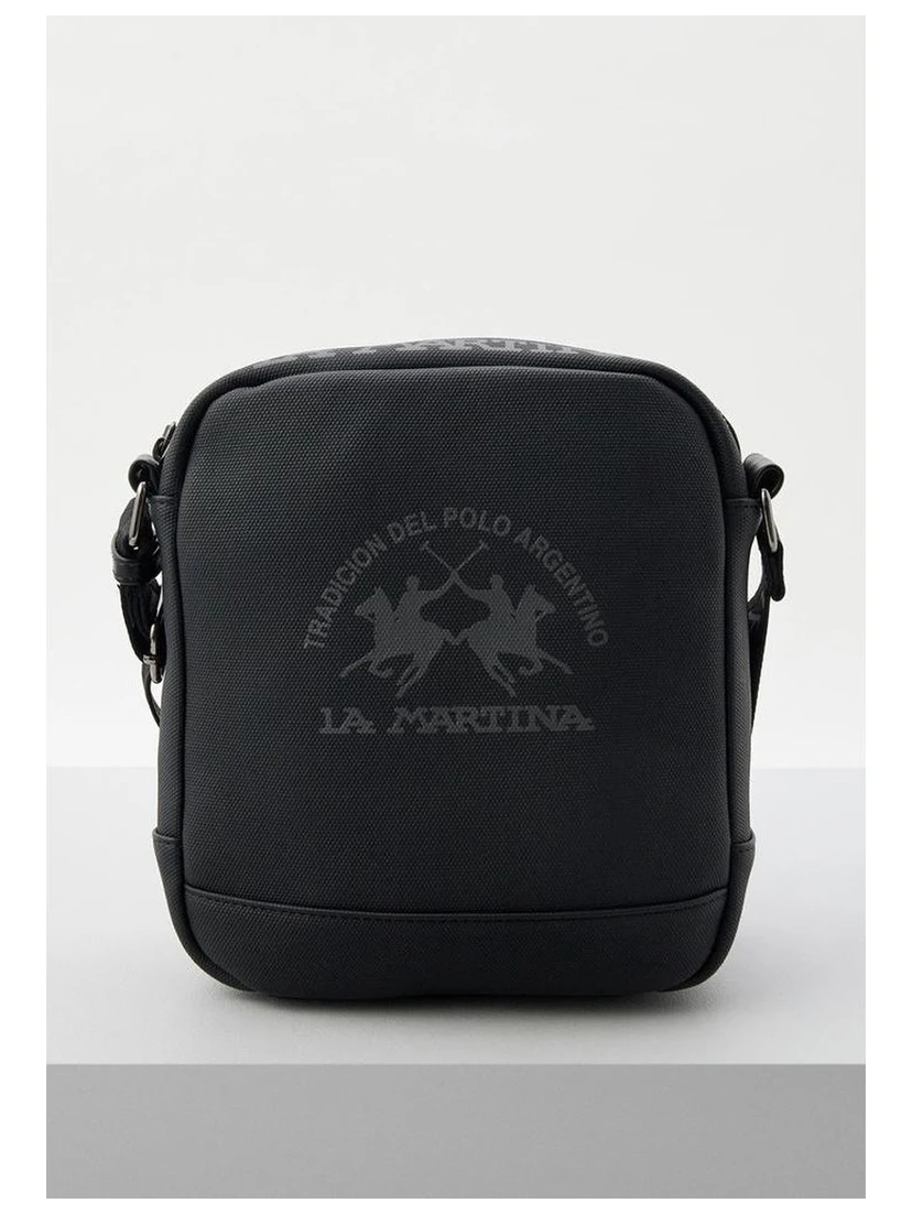 Black Polyethylene Crossbody Bag