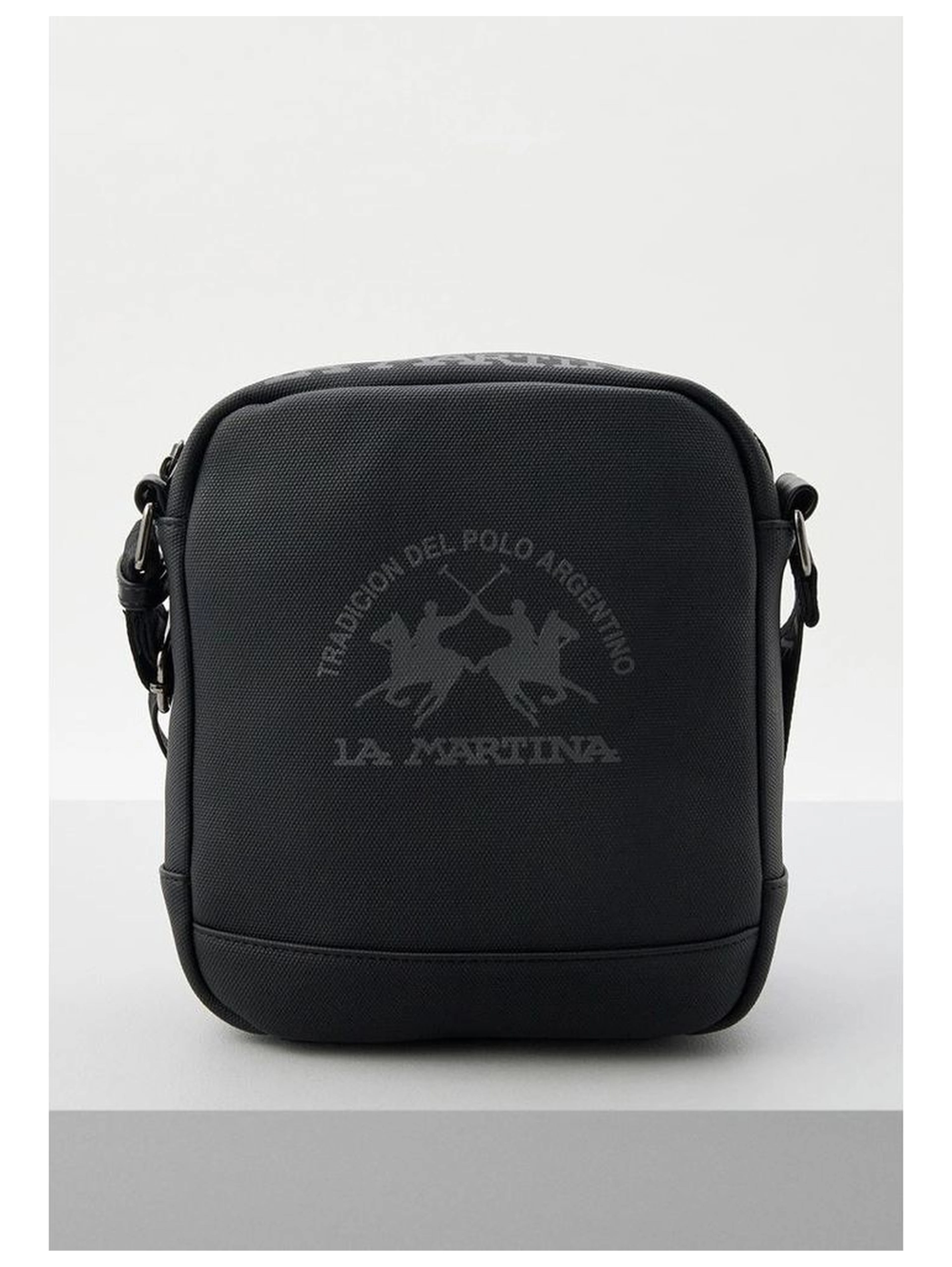Black Polyethylene Crossbody Bag